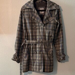 Hurley Plaid Double-Buttoned Women's Jacket
